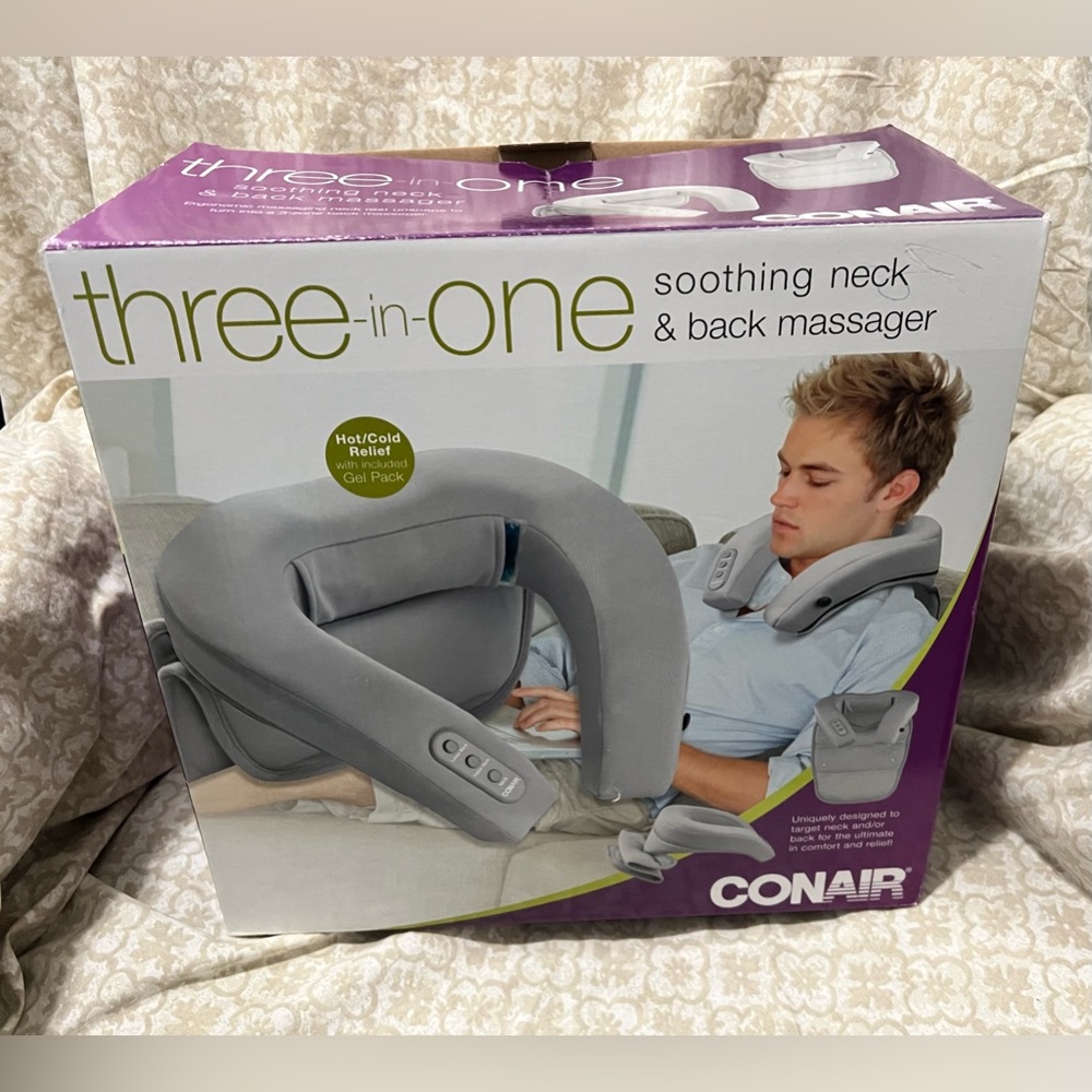 Brand New CONAIR Three-in-One Soothing Neck & Back Massager.